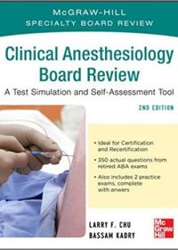 McGraw-Hill Specialty Board Review Clinical Anesthesiology, 2e (Original Publisher PDF)