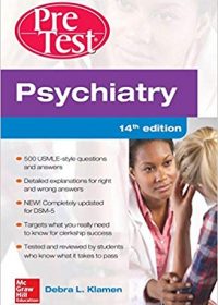 Psychiatry PreTest Self-Assessment And Review, 14e (Original Publisher PDF)