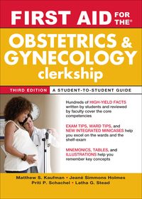 First Aid for the Obstetrics and Gynecology Clerkship, 3e (EPUB)